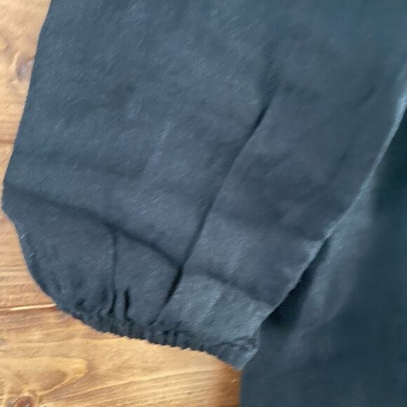 Bethanne Knee Length Linen Dress Black Onyx missing belt - Picture 4 of 5